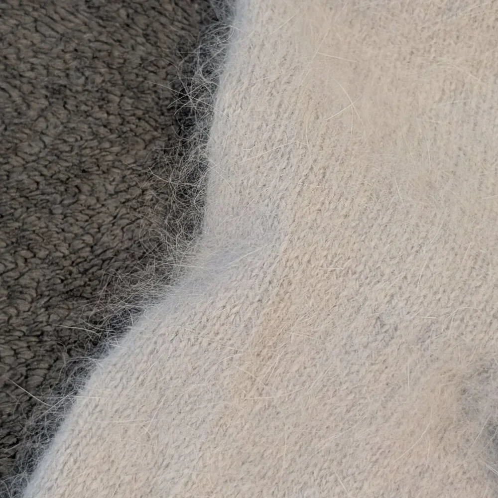 Soft & Cozy Angora Blend Suplice Sweater, Size Small, Light Gray - Picture 4 of 4